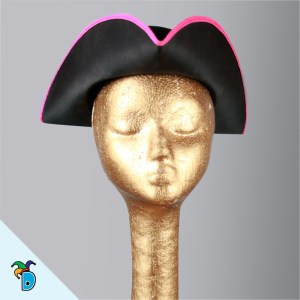 Sombrero Pirata Tela Rosa